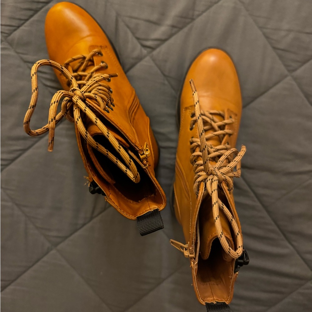 MIA Tan Lace-Up Combat Boots BRAND NEW - Picture 6 of 11